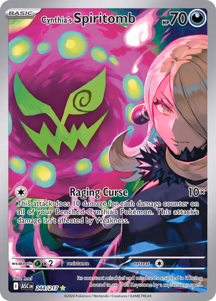 Cynthia's Spiritomb 244/217 Pokemon card
