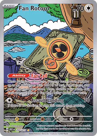 Fan Rotom 250/217 Pokemon card
