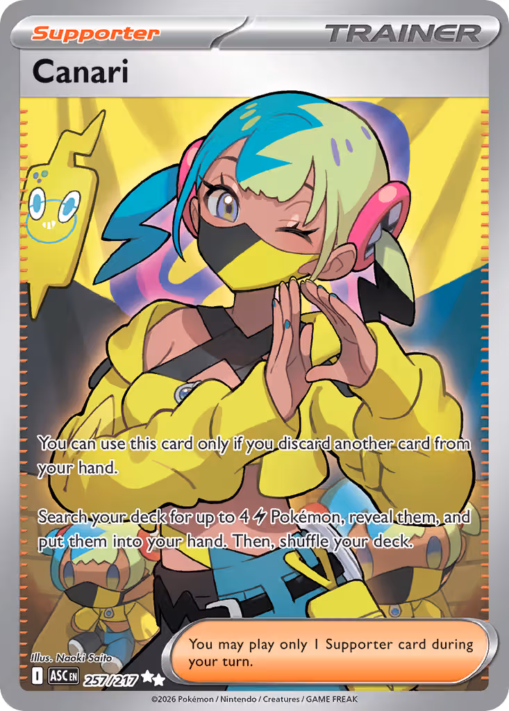 Canari 257/217 Pokemon card