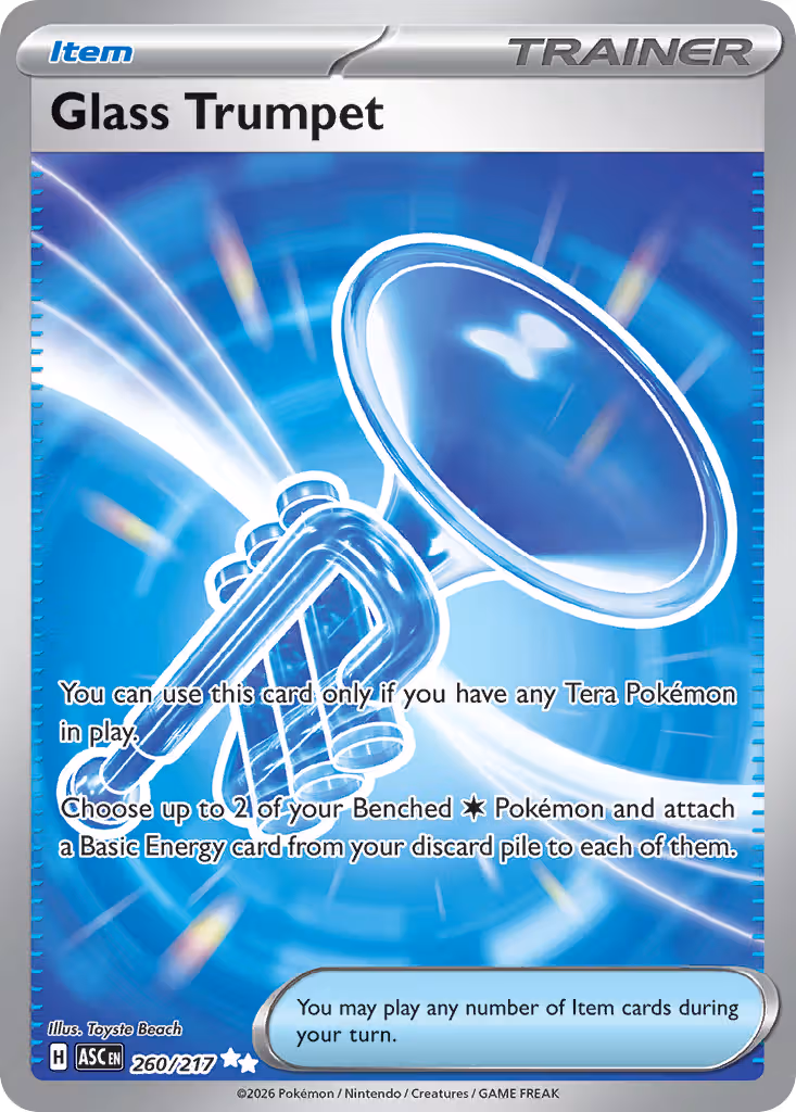Glass Trumpet 260/217 Pokemon card