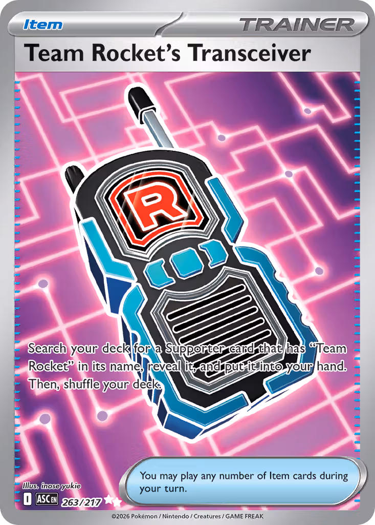 Team Rocket's Transceiver 263/217 Pokemon card