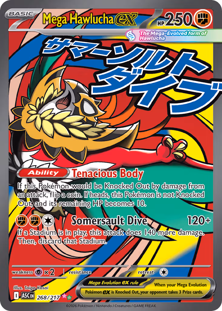 Mega Hawlucha ex 268/217 Pokemon card