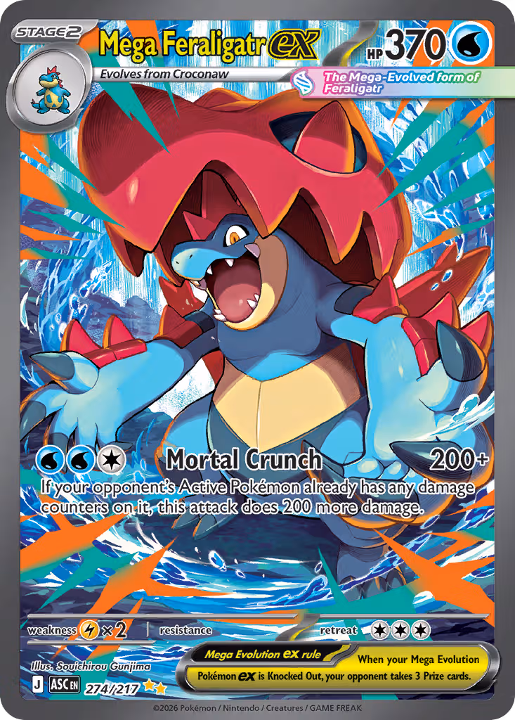 Mega Feraligatr ex 274/217 Pokemon card