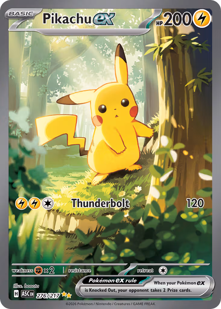 Pikachu ex 276/217 Pokemon card