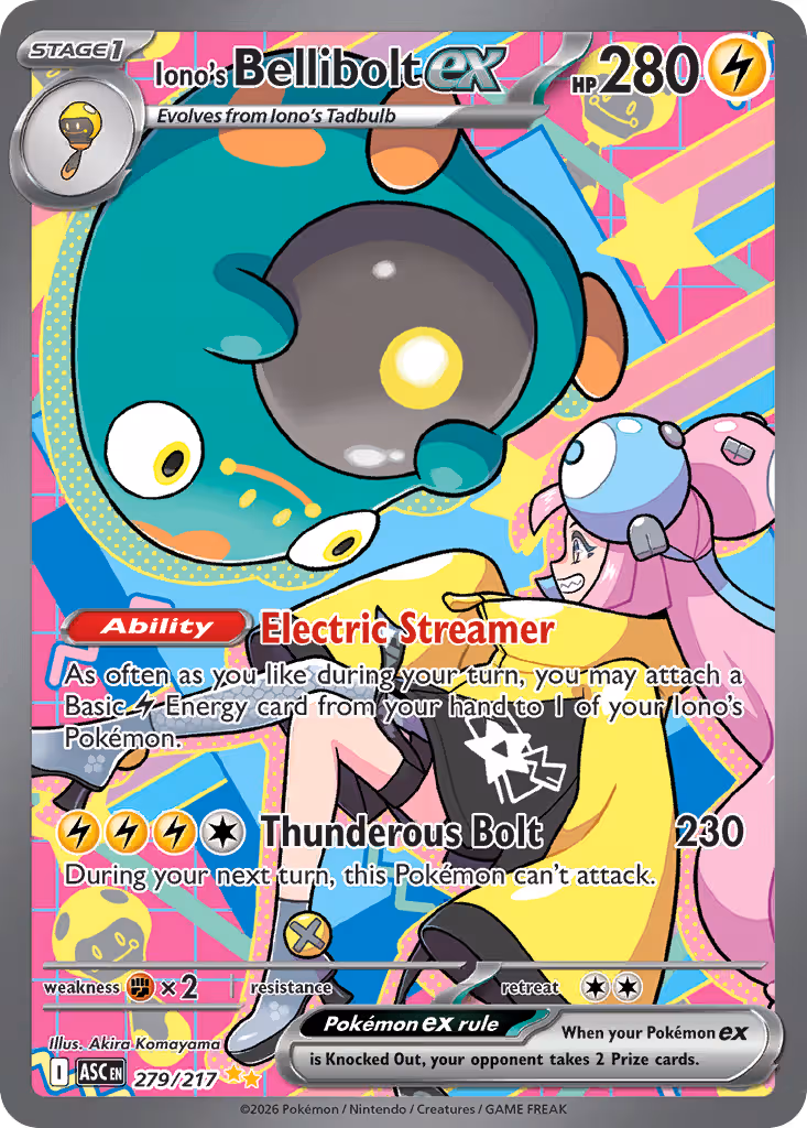 Iono's Bellibolt ex 279/217 Pokemon card