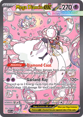 Mega Diancie ex 282/217 Pokemon card