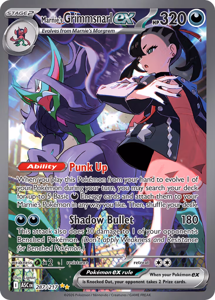 Marnie's Grimmsnarl ex 287/217 Pokemon card