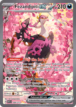 Fezandipiti ex 288/217 Pokemon card