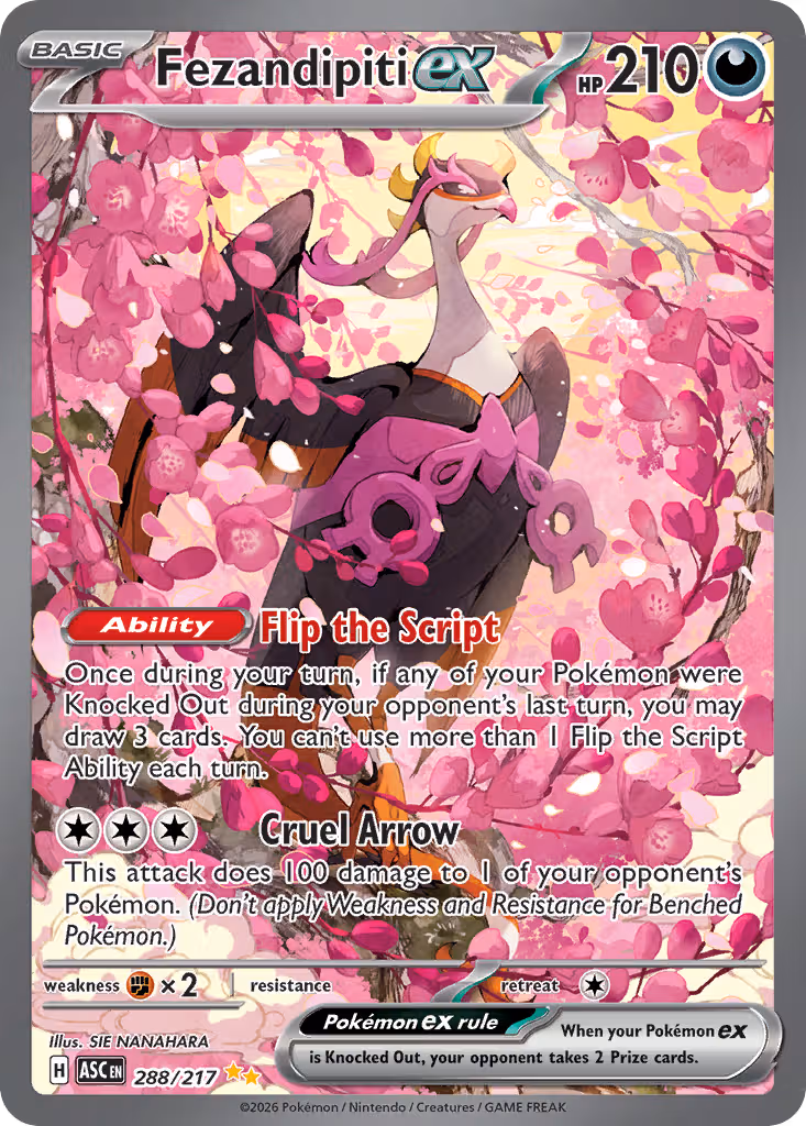 Fezandipiti ex 288/217 Pokemon card