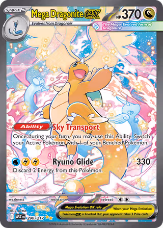 Mega Dragonite ex 290/217 Pokemon card