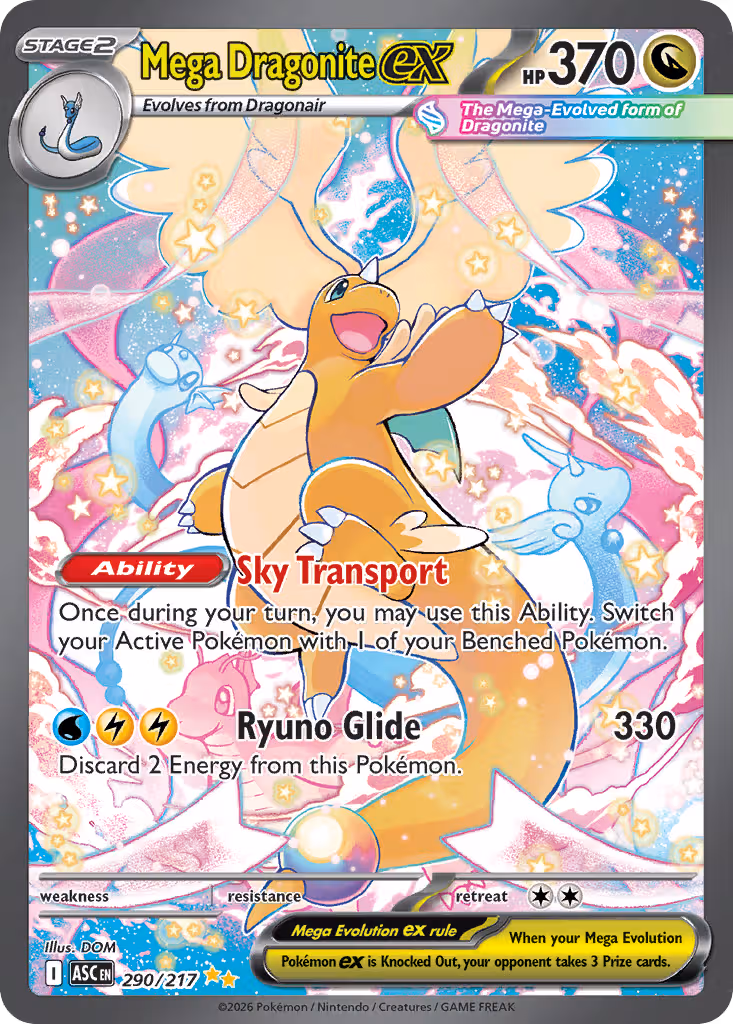 Mega Dragonite ex 290/217 Pokemon card
