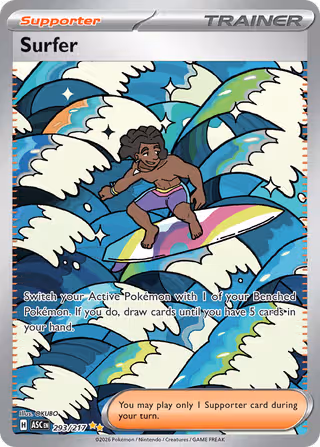 Surfer 293/217 Pokemon card