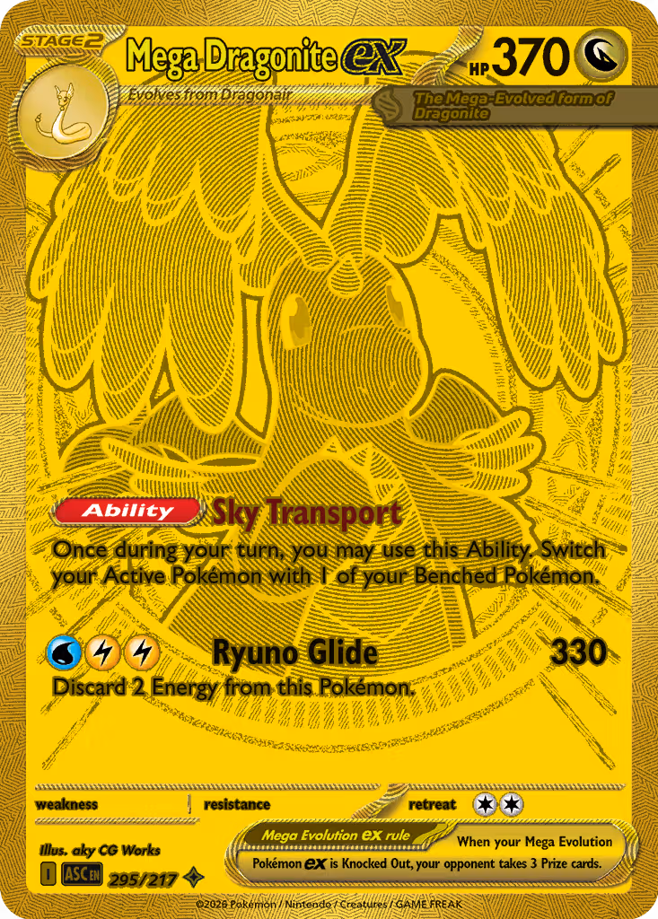 Mega Dragonite ex 295/217 Pokemon card