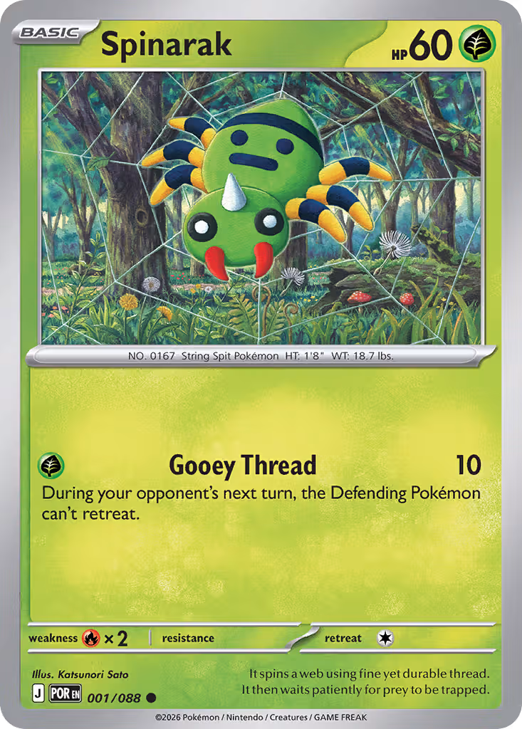 Spinarak 1/88 Pokemon card