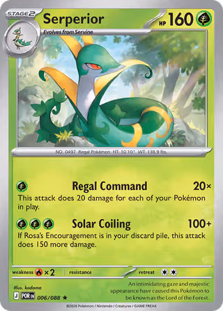 Serperior 6/88 Pokemon card