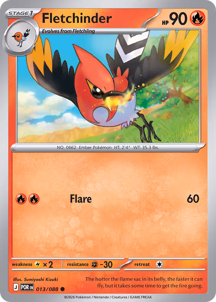 Fletchinder 13/88 Pokemon card