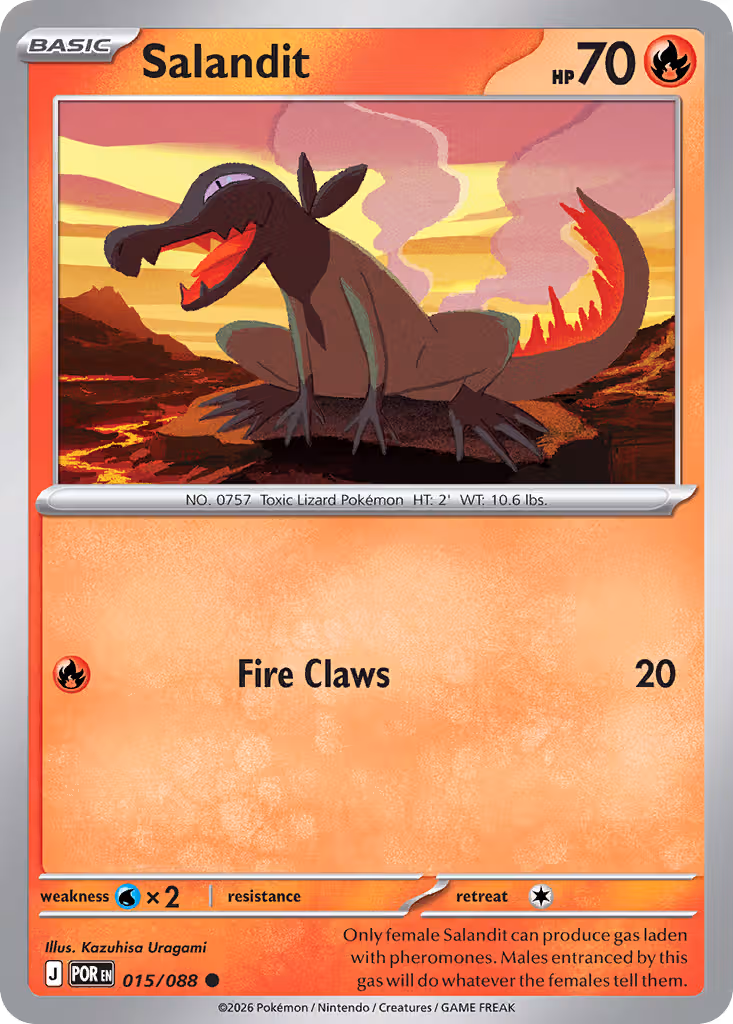 Salandit 15/88 Pokemon card