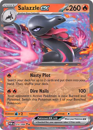 Salazzle ex 16/88 Pokemon card