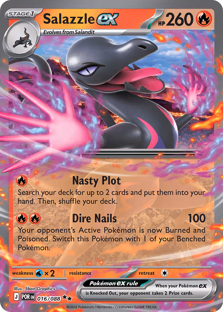 Salazzle ex 16/88 Pokemon card