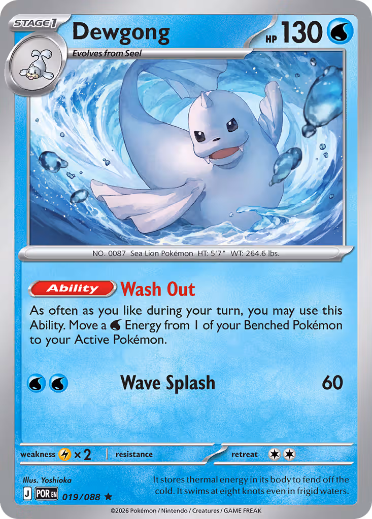 Dewgong 19/88 Pokemon card