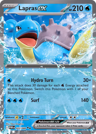 Lapras ex 22/88 Pokemon card