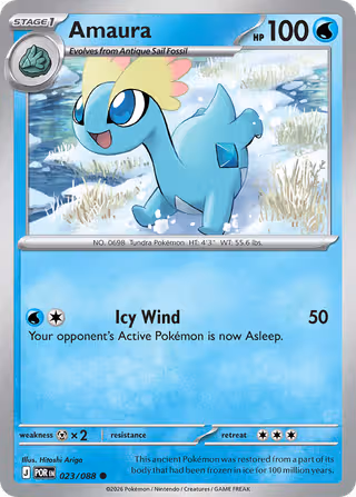 Amaura 23/88 Pokemon card