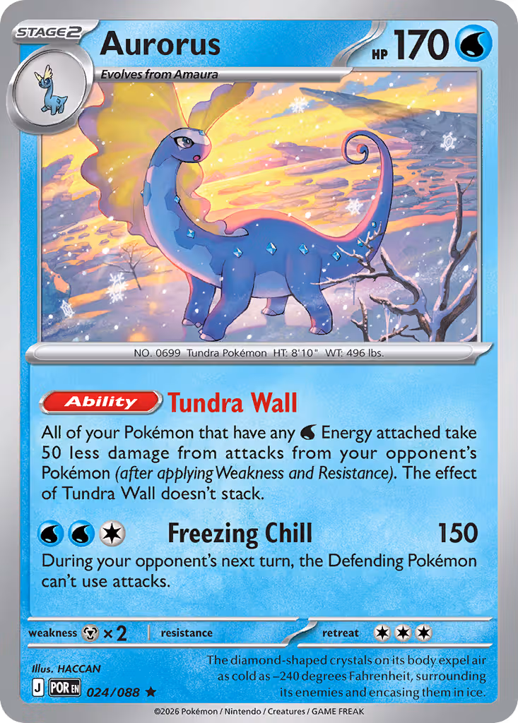 Aurorus 24/88 Pokemon card
