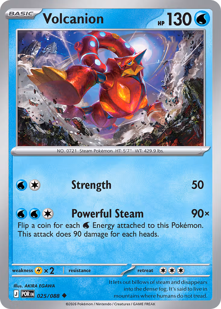 Volcanion 25/88 Pokemon card