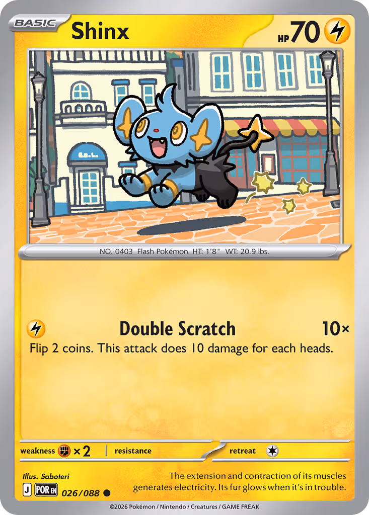 Shinx 26/88 Pokemon card