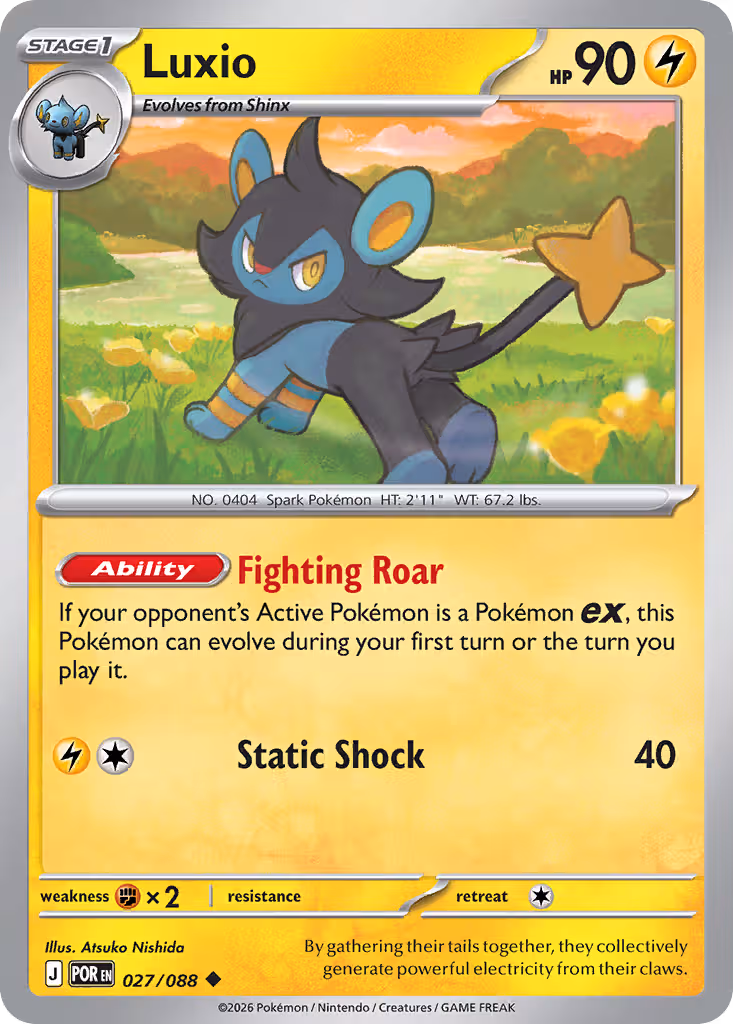 Luxio 27/88 Pokemon card