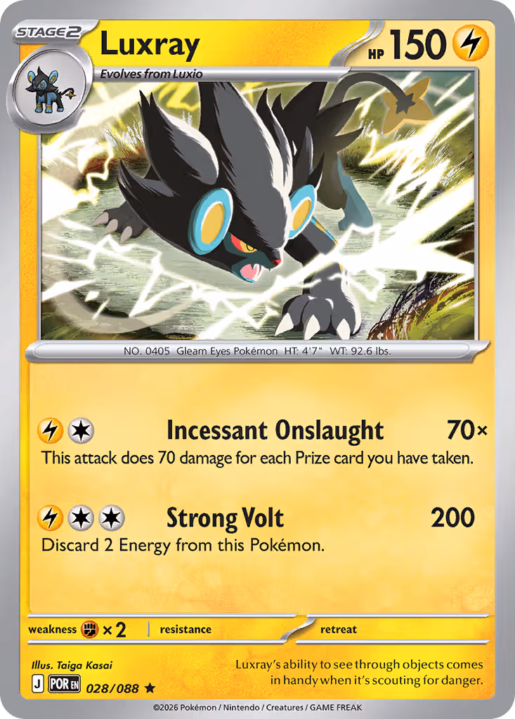 Luxray 28/88 Pokemon card