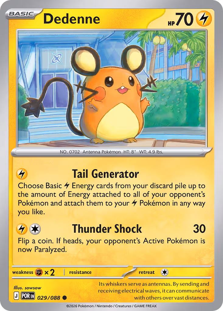 Dedenne 29/88 Pokemon card