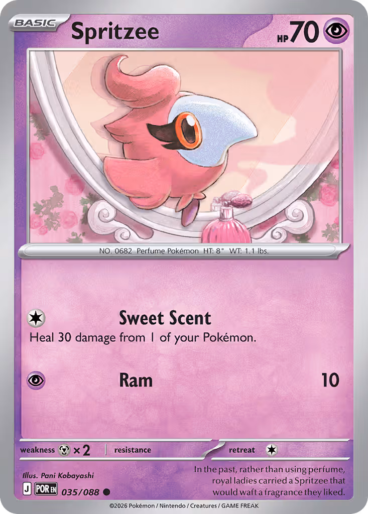 Spritzee 35/88 Pokemon card