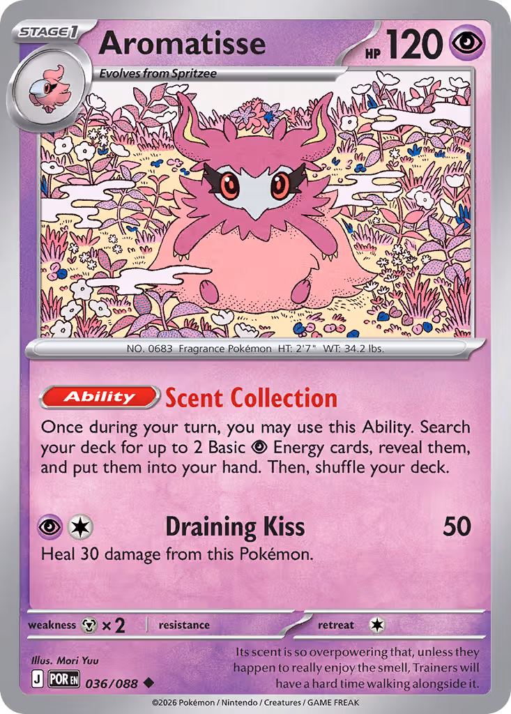 Aromatisse 36/88 Pokemon card