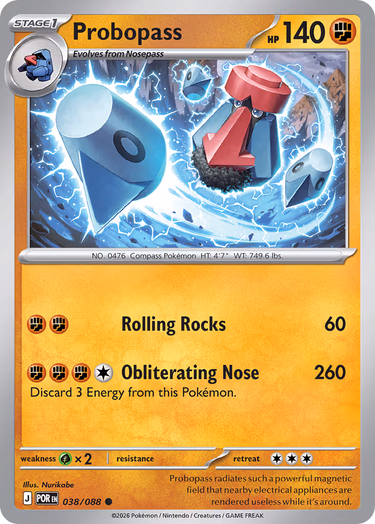 Probopass 38/88 Pokemon card