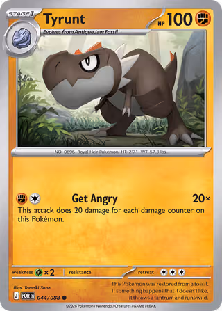 Tyrunt 44/88 Pokemon card