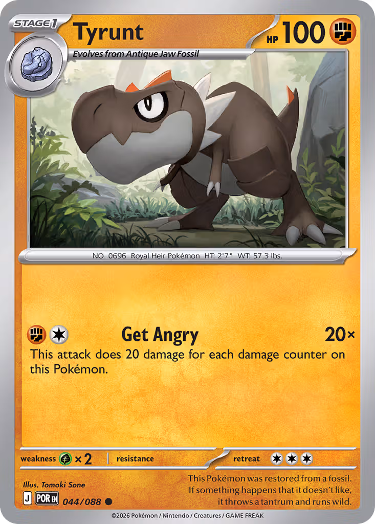 Tyrunt 44/88 Pokemon card