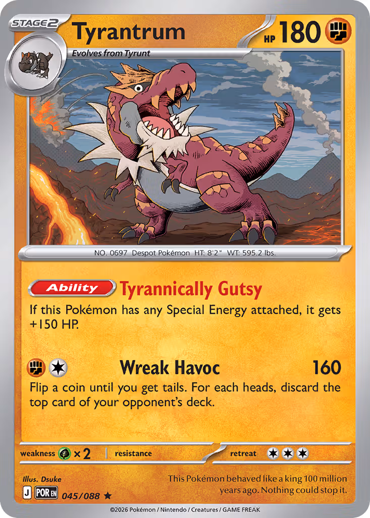 Tyrantrum 45/88 Pokemon card