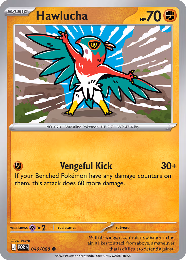 Hawlucha 46/88 Pokemon card