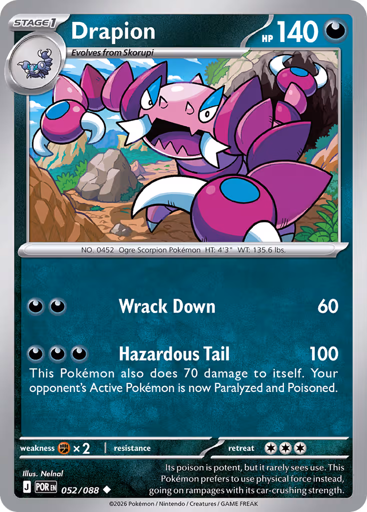 Drapion 52/88 Pokemon card