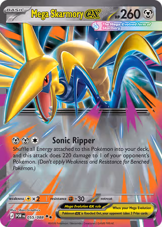 Mega Skarmory ex 55/88 Pokemon card