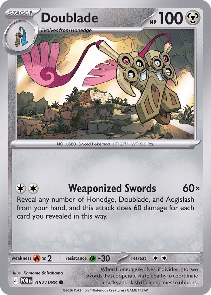 Doublade 57/88 Pokemon card