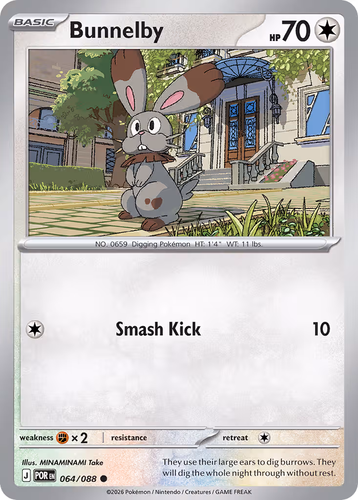 Bunnelby 64/88 Pokemon card