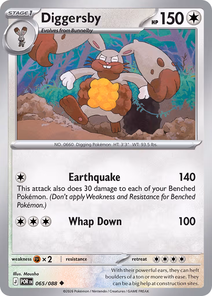 Diggersby 65/88 Pokemon card