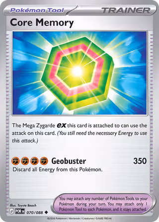 Core Memory 70/88 Pokemon card