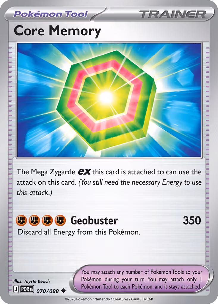 Core Memory 70/88 Pokemon card