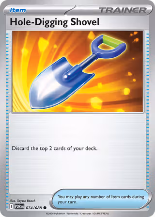 Hole-Digging Shovel 74/88 Pokemon card