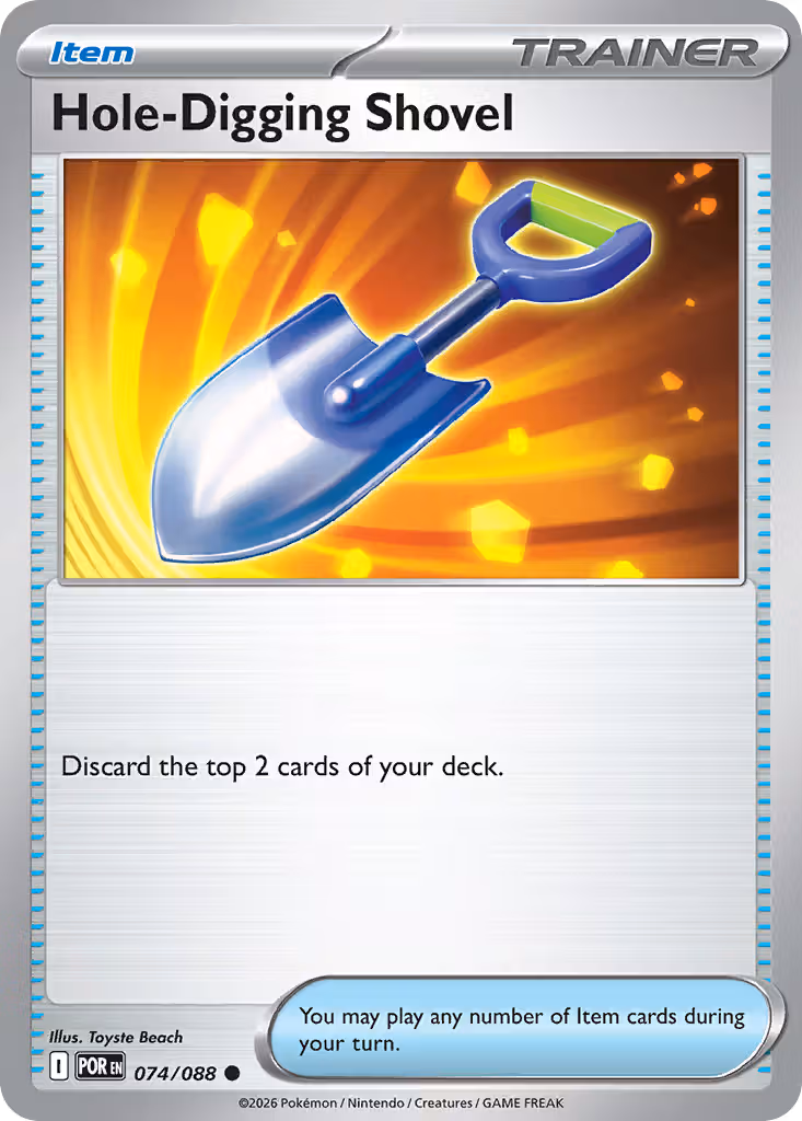 Hole-Digging Shovel 74/88 Pokemon card