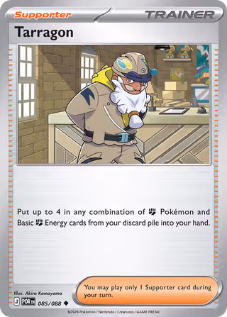 Tarragon 85/88 Pokemon card