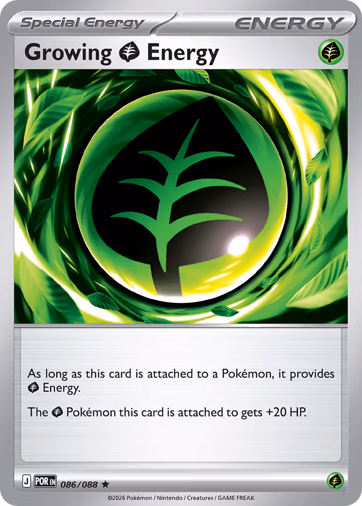 Growing Grass Energy 86/88 Pokemon card